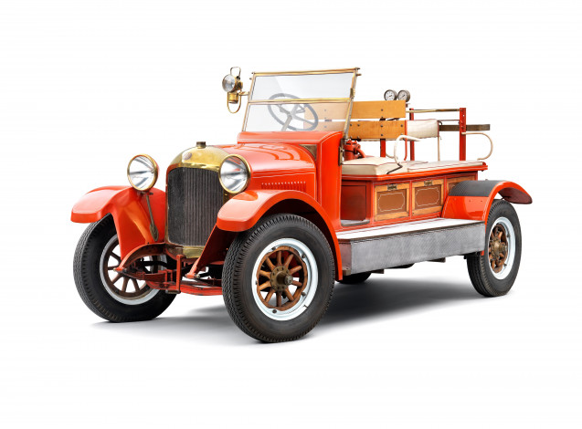 Обои картинки фото автомобили, классика, engine, mf, fire, laurin, , klement, 1917г