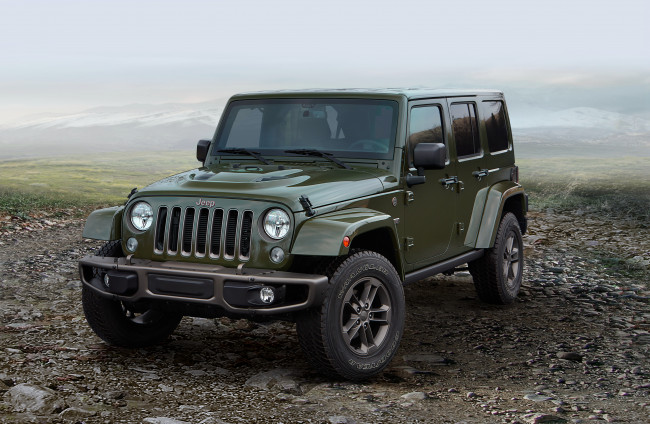 Обои картинки фото автомобили, jeep, unlimited, 75th, anniversary, jk, wrangler, 2016г