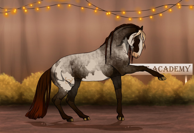 Обои картинки фото рисованное, животные,  лошади, лошадь, фон