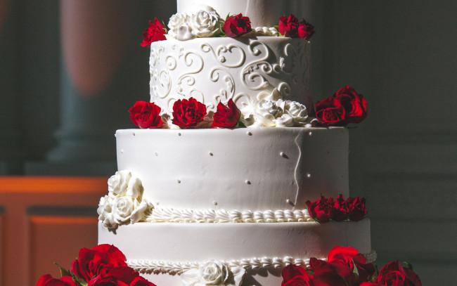 Обои картинки фото еда, торты, торт, свадебный