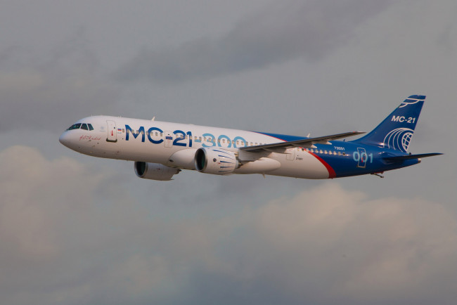 Обои картинки фото мс-21-300, авиация, пассажирские самолёты, мс-21, россия, пассажирские, самолеты, гражданская