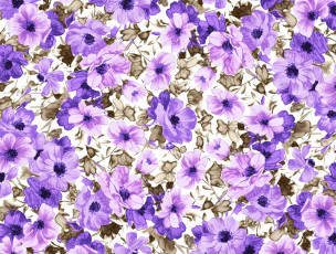 Картинка рисованное цветы фиолетовые