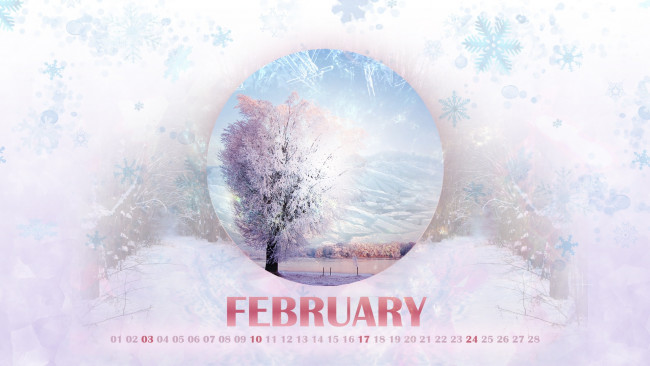 Обои картинки фото календари, компьютерный, дизайн, шар, дерево, снежинки