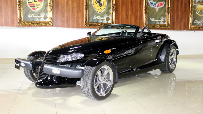 Обои картинки фото plymouth, prowler, автомобили, выставки, уличные, фото, подразделение, chrysler, сша