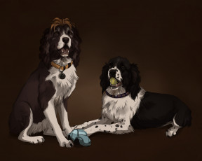 Картинка рисованные животные +собаки собаки
