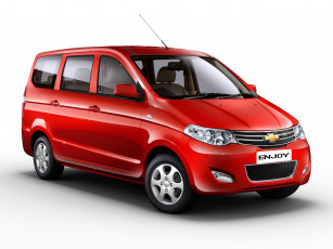 обоя автомобили, chevrolet, 2013, enjoy, красный