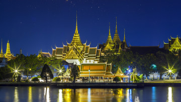 Картинка города бангкок+ таиланд храм река