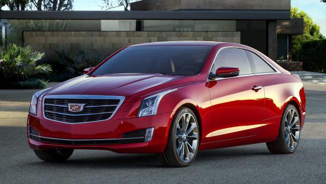 Обои картинки фото cadillac ats, автомобили, cadillac, general, легковые, сша, детройт, motors, колеса, дорога, красный