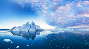 Картинка природа айсберги+и+ледники небо облака море лед айсберг
