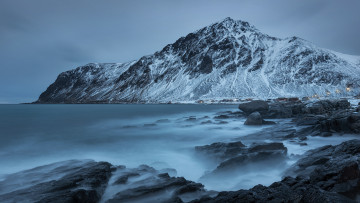 Картинка природа побережье горы coast нурланн norwegian sea берег norway нордланд mountains норвегия норвежское море nordland