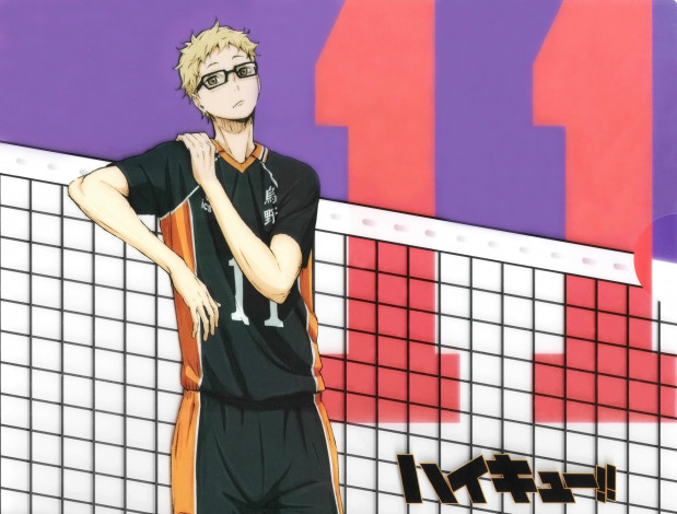 Обои картинки фото аниме, haikyuu, tsukishima, kei