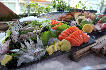 обоя еда, рыба,  морепродукты,  суши,  роллы, морепродукты