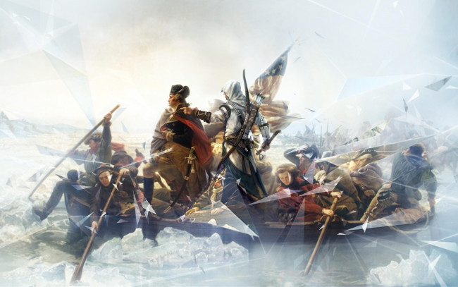 Обои картинки фото видео игры, assassin`s creed iii,  liberation, ассасин, военачальник, солдаты