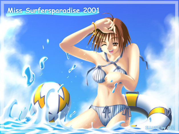 Обои картинки фото аниме, miss, surfersparadise