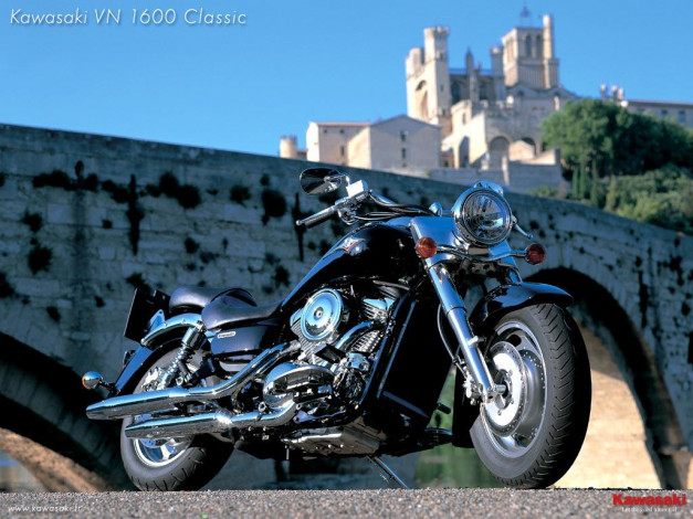 Обои картинки фото kawasaki, vn, 1600, classic, мотоциклы