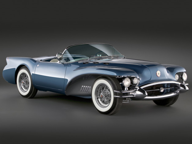 Обои картинки фото автомобили, buick, классика, ретро, 1954, concept car, buick wildcat ii