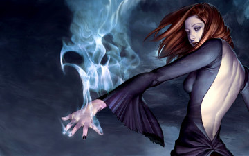 Картинка фэнтези маги +волшебники девушка колдунья магия волшебство