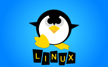 обоя компьютеры, linux, логотип, фон