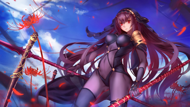 Обои картинки фото аниме, fate, stay night, scathach