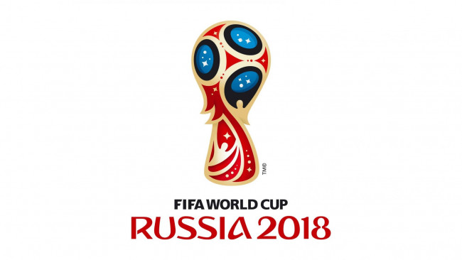 Обои картинки фото спорт, логотипы турниров, эмблема, Чемпионата, мира, по, футболу, 2018, на, белом, фоне