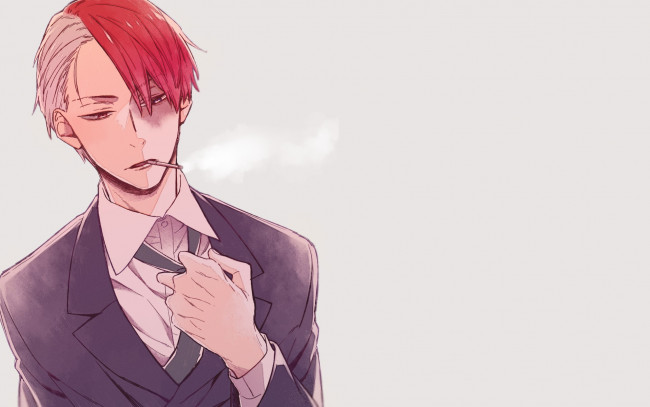 Обои картинки фото аниме, boku no hero academia, todoroki, shouto