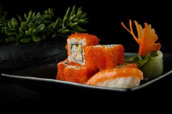 Картинка еда рыба +морепродукты +суши +роллы морепродукты икра суши роллы