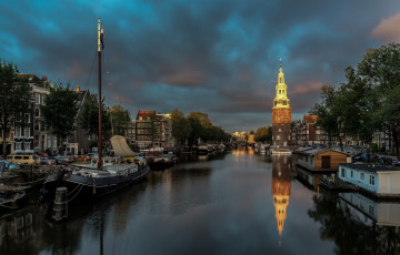 Картинка города амстердам+ нидерланды голландия амстердам amsterdam