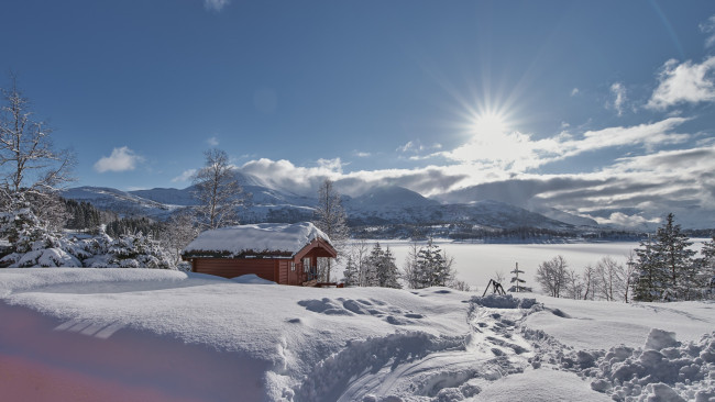 Обои картинки фото города, - пейзажи, romsdal, зима, norway, норвегия