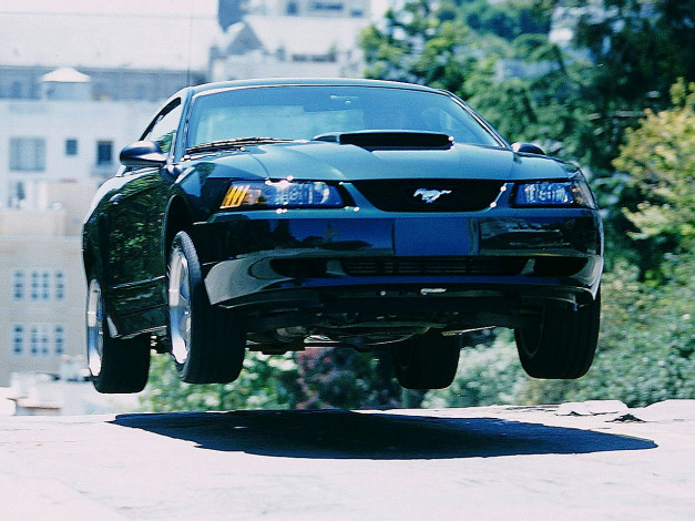 Обои картинки фото mustang, 2001, bullitt, gt, автомобили, ford