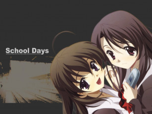обоя аниме, school, days