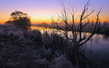 Картинка природа реки озера река небо закат