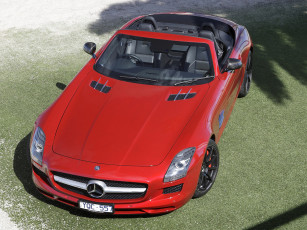 обоя автомобили, mercedes-benz, sls, 63, amg, красный, r197, au-spec, roadster