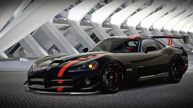 Обои картинки фото dodge viper acr, автомобили, 3д, спорткар