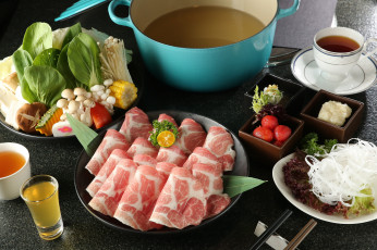 Картинка еда разное тайская кухня чай овощи грибы мясо