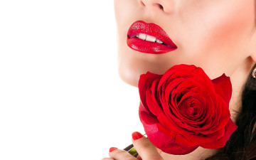 Картинка разное губы алый роза