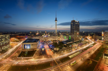 Картинка berlin+rooftop города берлин+ германия телебашня
