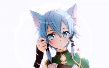 обоя аниме, sword art online, фон, взгляд, девушка