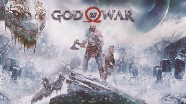 Обои картинки фото видео игры, god of war , 2018, god, of, war, ролевая, 2017, action