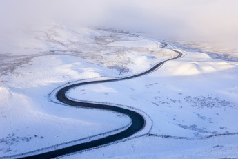 Картинка природа дороги дорога снег