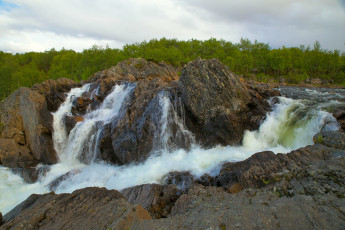 Картинка титовка природа водопады россия полуостров водопад река кольский