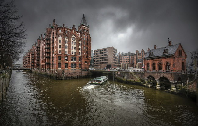 Обои картинки фото города, гамбург , германия, hamburg, канал, город