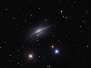 Картинка ngc 1055 космос галактики туманности