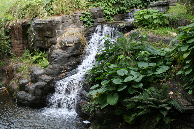 Обои картинки фото природа, водопады, скалы, речка