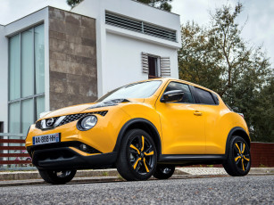 обоя автомобили, nissan, datsun, желтый, 2014г, juke, yf15