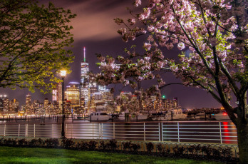 Картинка new+york+city города нью-йорк+ сша ночь огни