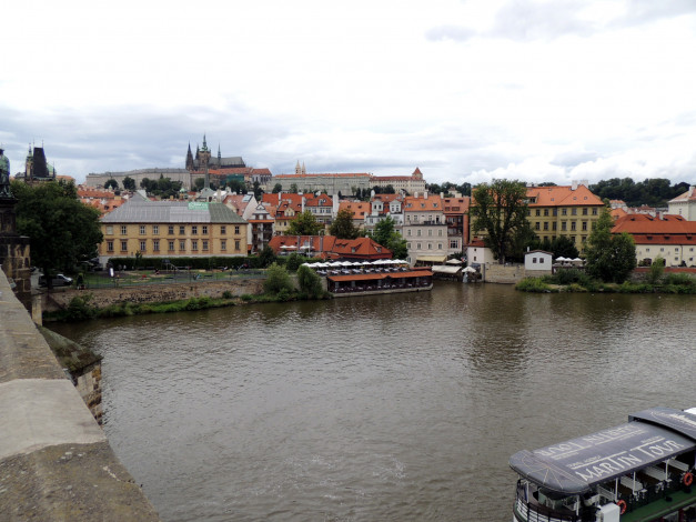 Обои картинки фото города, прага , Чехия, панорама, влтава, река