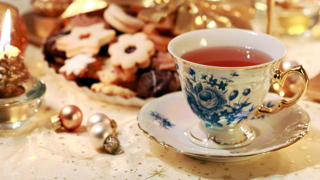 Обои картинки фото еда, напитки,  Чай, блюдце, чашка, чай, фарфор, изящная