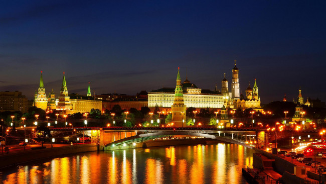 Обои картинки фото города, москва , россия, московский, кремль, москва-река, москва