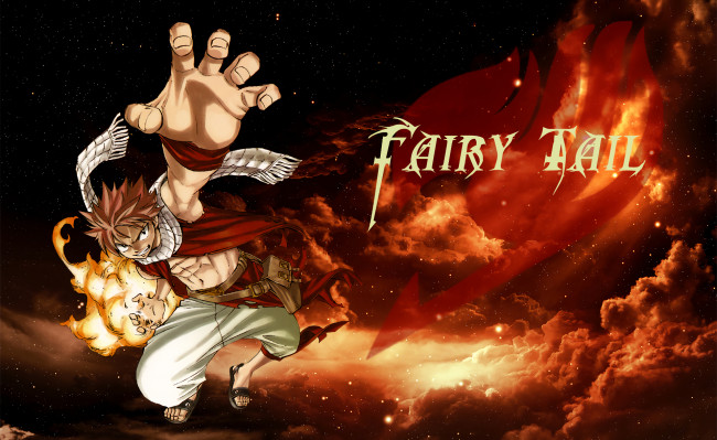 Обои картинки фото аниме, fairy tail, хвост, феи