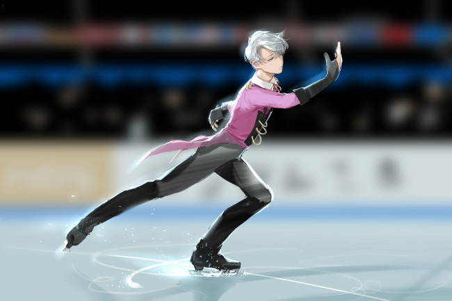 Обои картинки фото аниме, yuri on ice, виктор